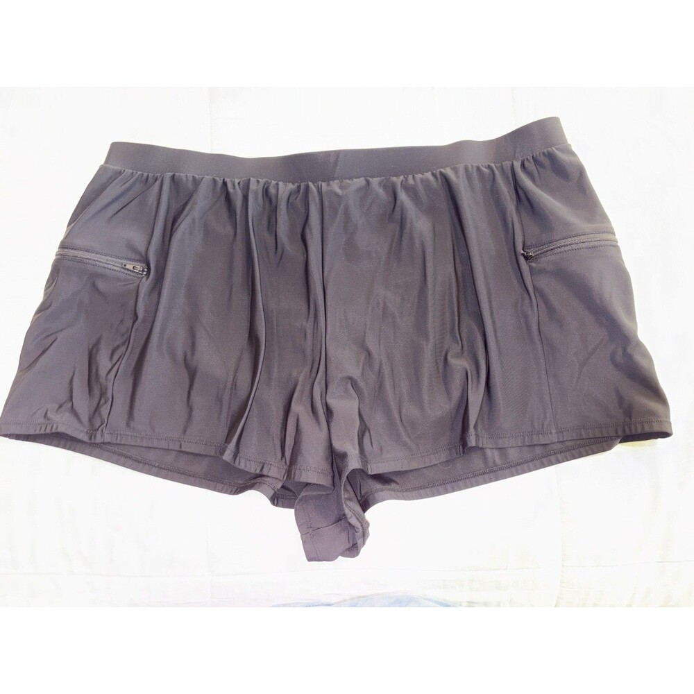 Coastal Cove Black Water Shorts Lined Womens Plus Sz 18W Shorts